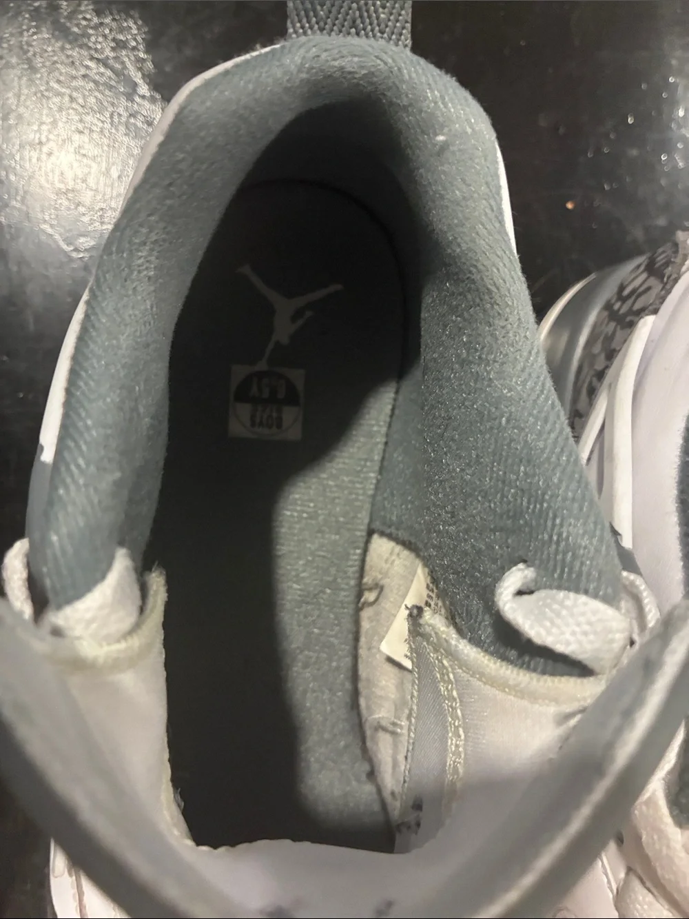 Jordan Men’s White and Gray Retro Lace-Up Sneakers